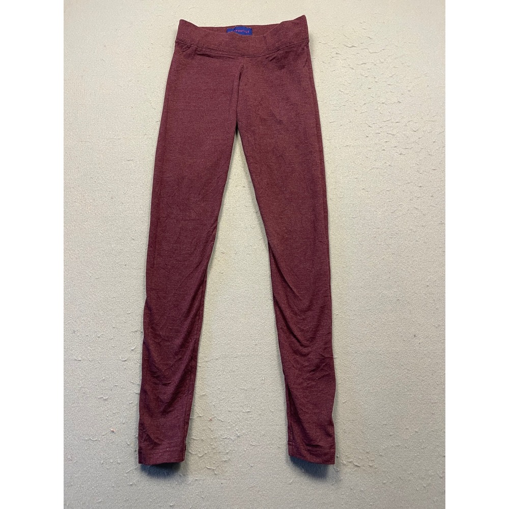 Aeropostale Leggings Cotton Blend Burgundy XS Womens